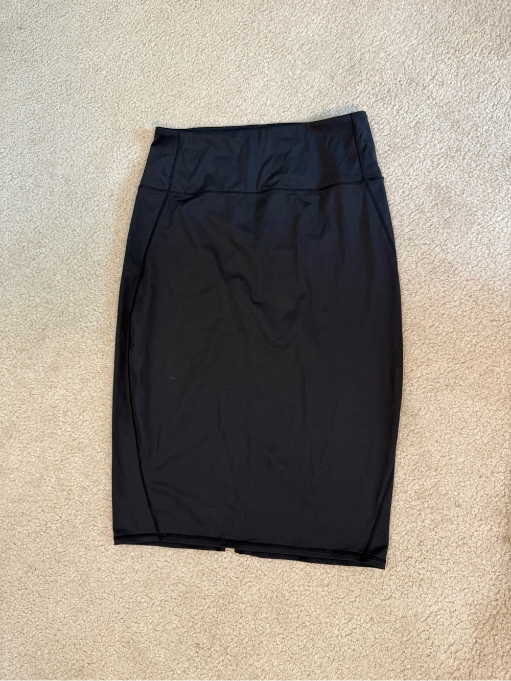 Sleek Black High-Waist Pencil Skirt